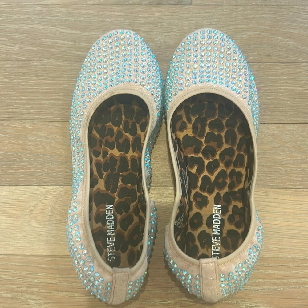 Steve Madden Girls Crystal Ballet Flats